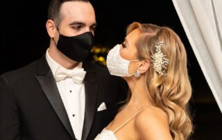 bride groom covid mask wedding brooklake nnj
