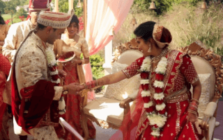 indian wedding couple outdoor brooklake celebration