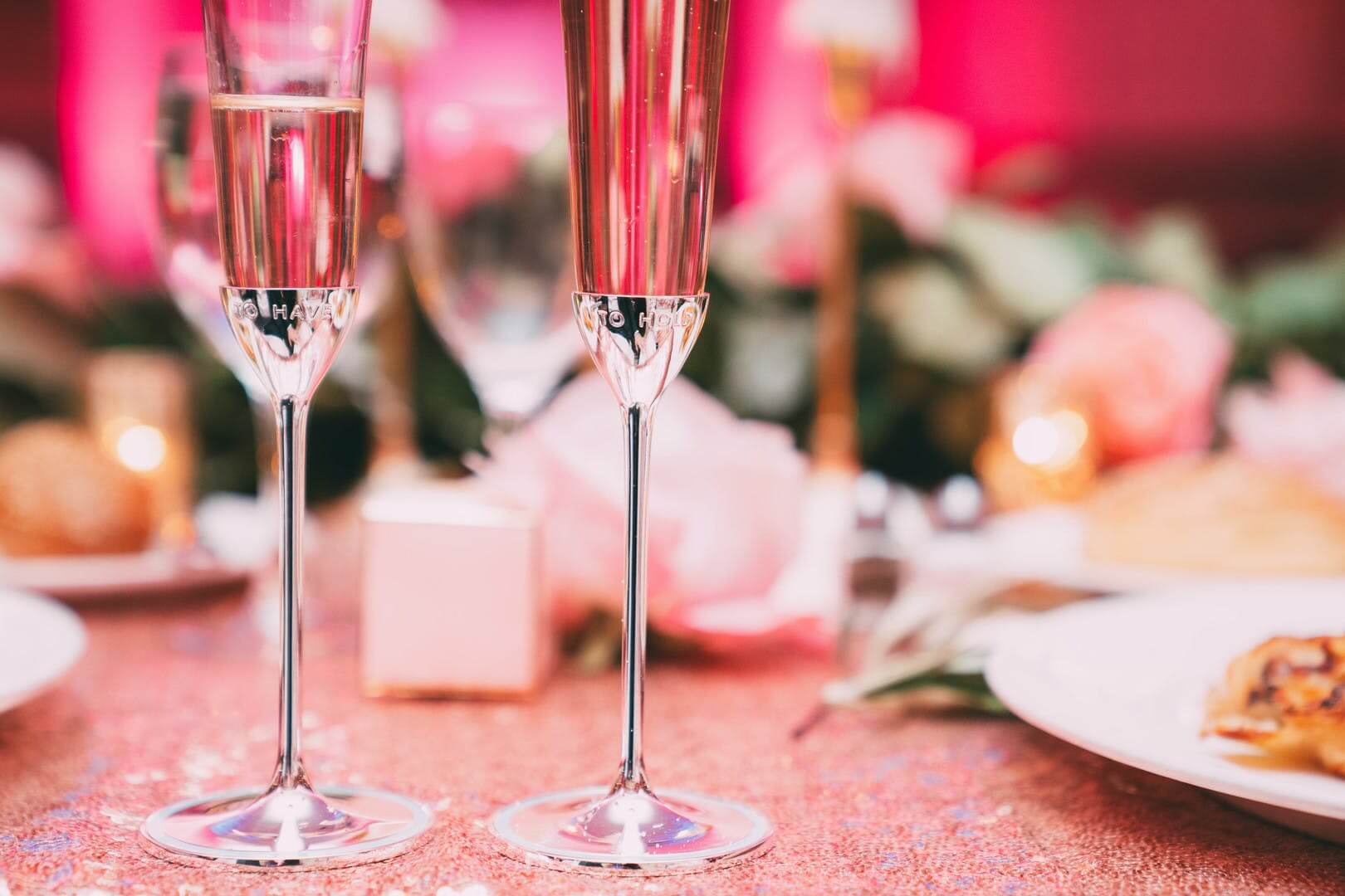 pink wedding place setting pink wedding place setting