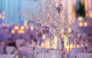 winter wedding table setting