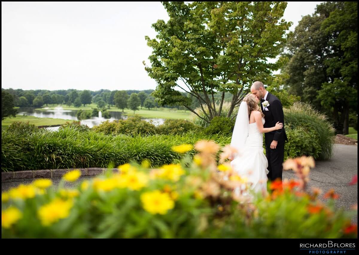 Outdoor bride and groom at Brooklake