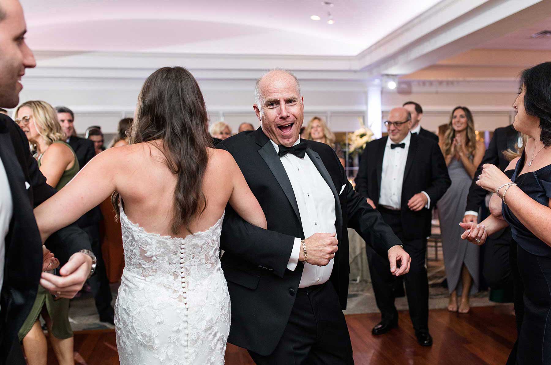 A couple gracefully dancing at one of the outdoor wedding venues in NJ for their wedding reception