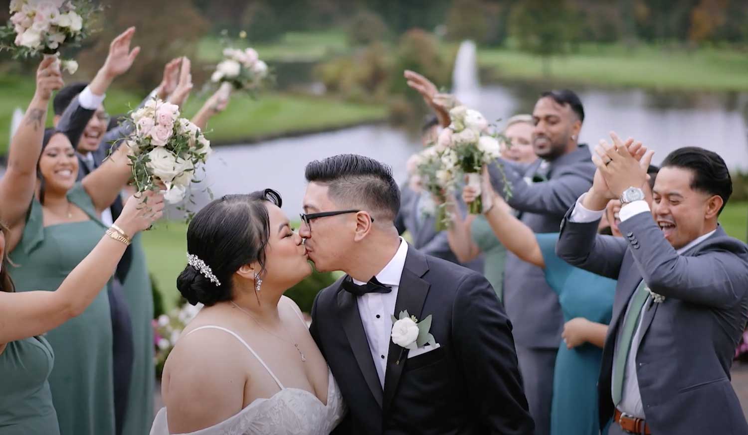 filipino wedding couple kiss at brooklake filipino wedding couple kiss at brooklake